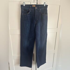 MOTHER The Rambler Ankle Dark Blue Jeans in Off Limits Straight Leg Size 27